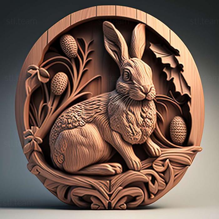 3D модель Великодній заєць (STL)